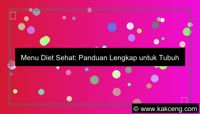 menu diet sehat